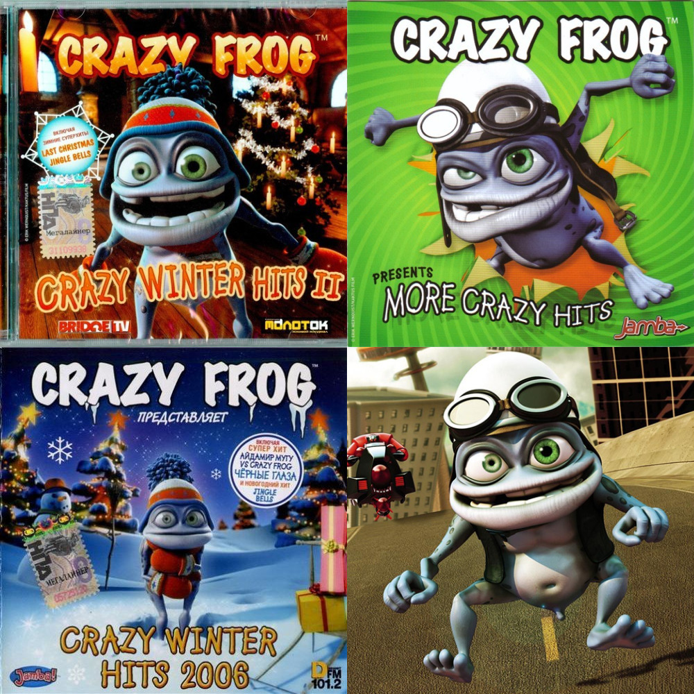 O crazy crazy. Кассета Crazy Frog.. Crazy Frog CD 2005. Crazy Frog диск. Crazy Frog Crazy Winter Hits 2006 CD.